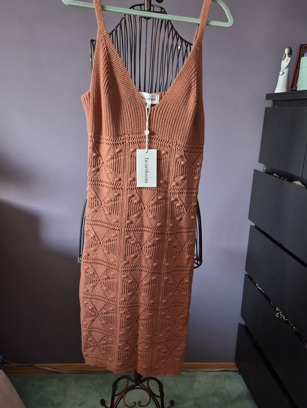 Heartloom Santana Knit Midi Dress - Rust